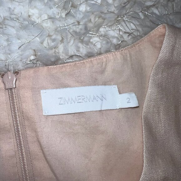 Zimmermann Floral Linen Puff-Sleeve Dress - Picture 3 of 4